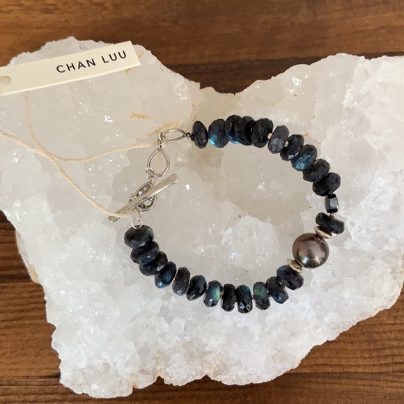 Chan Luu Blk Baroque Pearl & Labradorite Bracelet - Picture 1 of 10